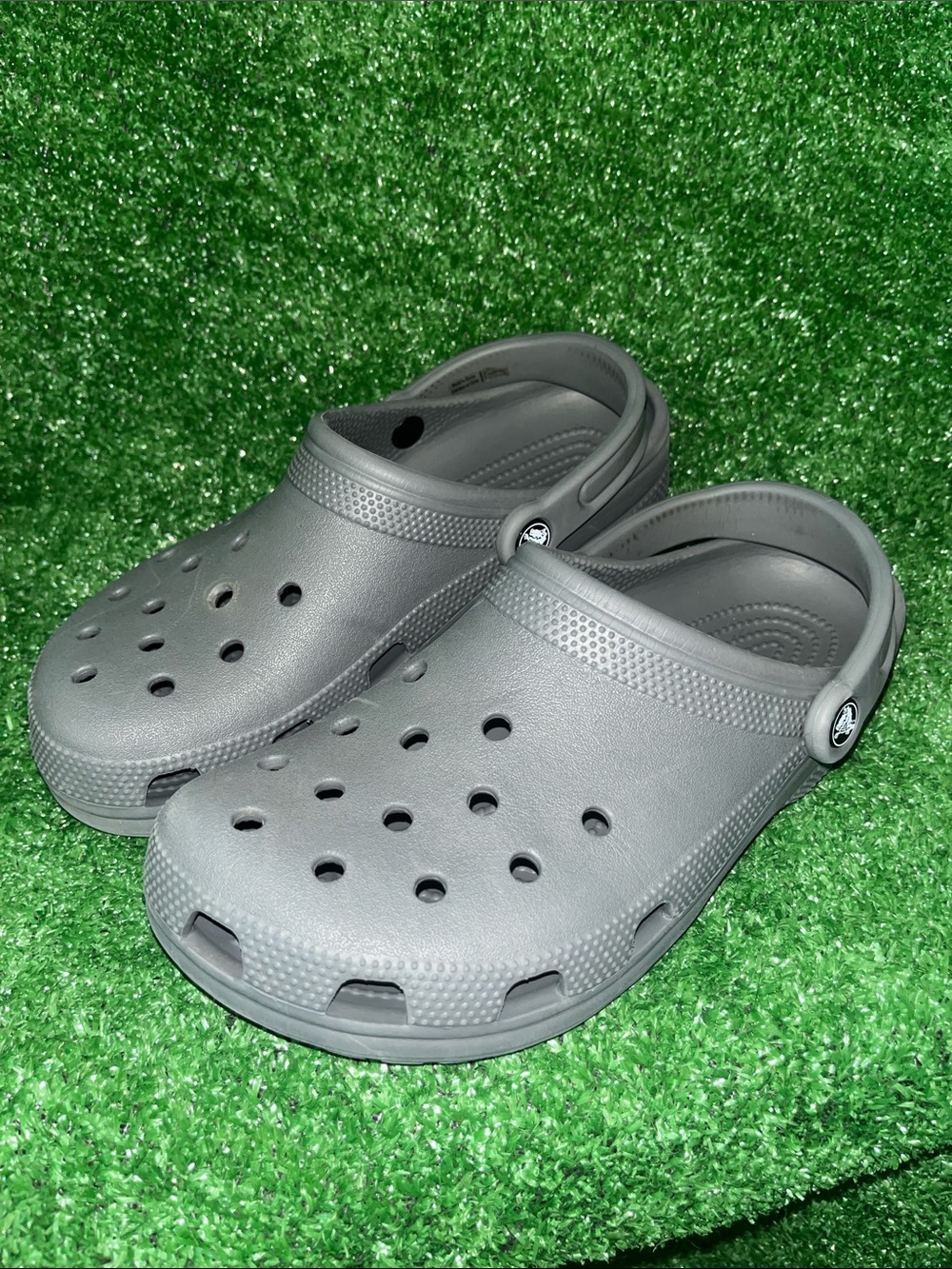 Crocs Classic Clog Gray Unisex Shoes Men 7 Women 9 Slip On Comfort Sandal Casual